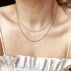 Silver Tiny Rolo Chain