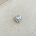 Silver Ripple Heart