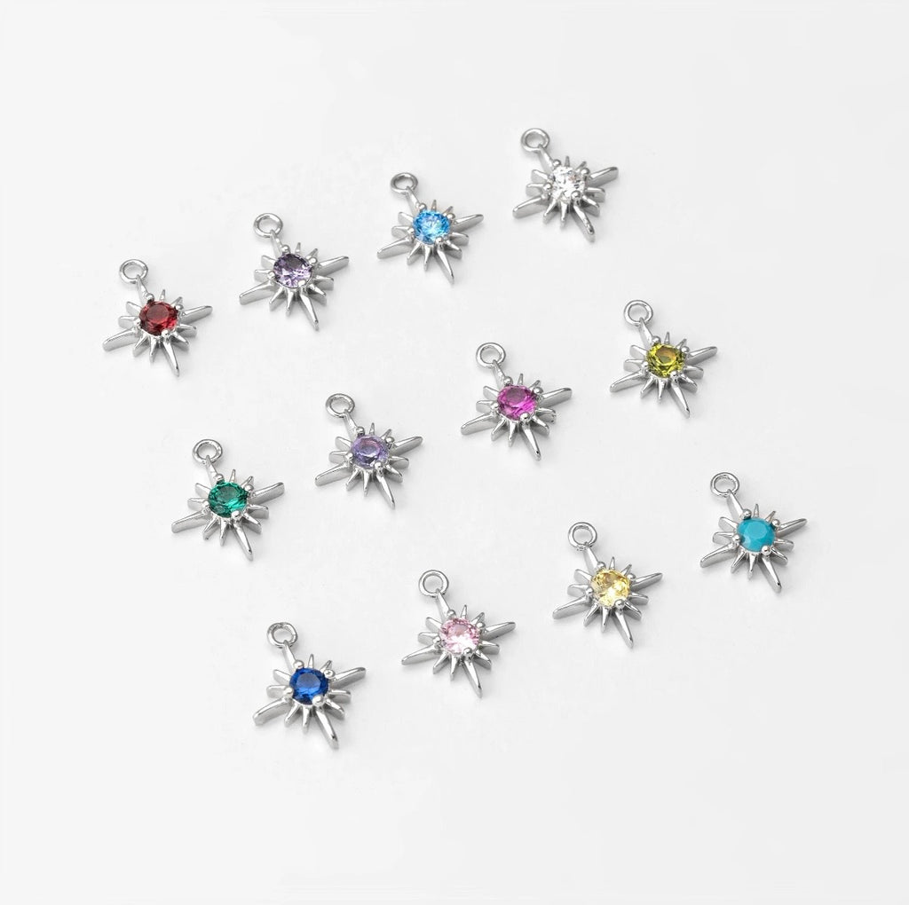 Silver Birthstone Burst