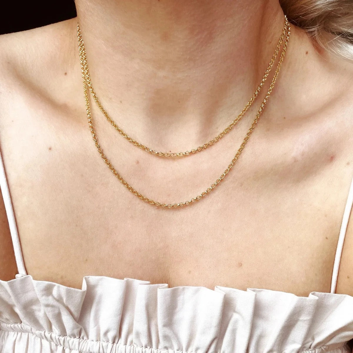 Gold Tiny Rolo Chain