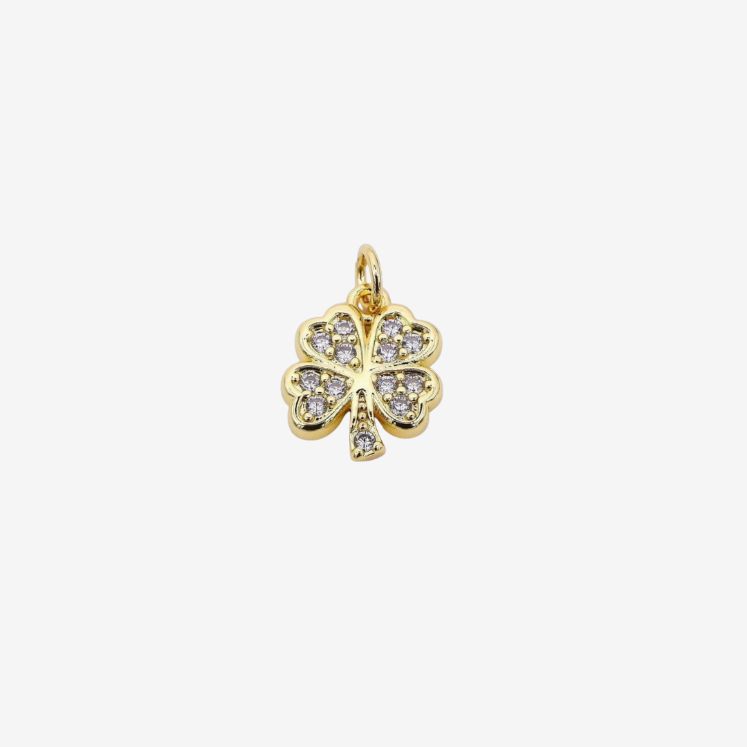 Tiny Pave Shamrock